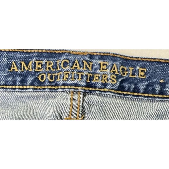 American Eagle Men's Bootcut Jeans Size 32X30 (Fit 32x29) Whiskered Cowboy - Picture 9 of 12